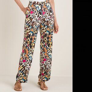 Animal-Print Straight-Leg Pants